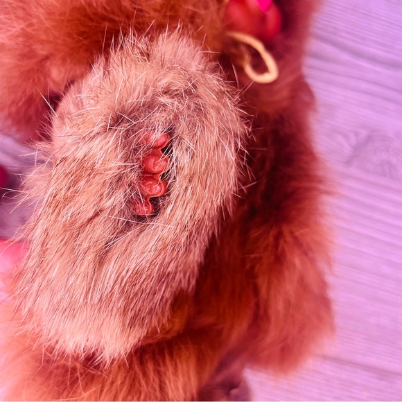 Vintage indigenous  Alaskan Doll with rabbit Fur & Leather outfit decoration - Picture 6 of 9